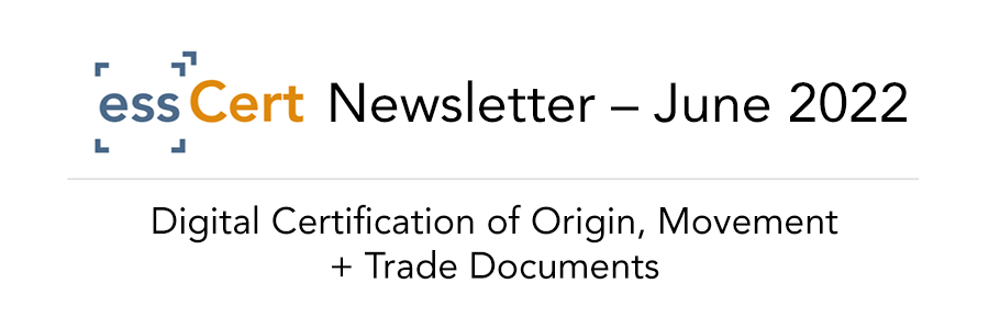 essCert Newsletter Header June 2022